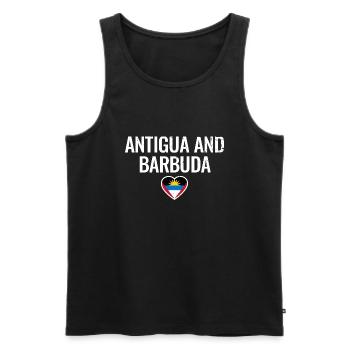 Antigua-et-Barbuda Drapeau Antigua - Débardeur bio Premium Homme - noir - Devant - AI Model Male 178 light (178cm)