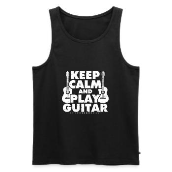guitare - Débardeur bio Premium Homme - noir - Devant - Michal (187cm)