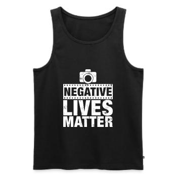 Analogfotografie Analoge Fotografie Film Negative - Männer Premium Bio Tank Top - Schwarz - Vorne - AI Model Male 178 light (178cm)