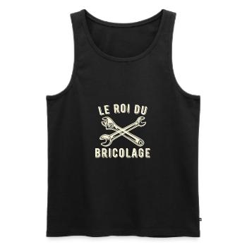 Le roi du bricolage - Débardeur bio Premium Homme - noir - Devant - AI Model Male 178 light (178cm)