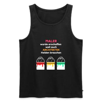 Maler Helden Design für Maler und Lackierer - Männer Premium Bio Tank Top - Schwarz - Vorne - AI Model Male 178 light (178cm)