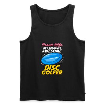 Épouse d’un disc golfeur disc golf - Débardeur bio Premium Homme - noir - Devant - Michal (187cm)