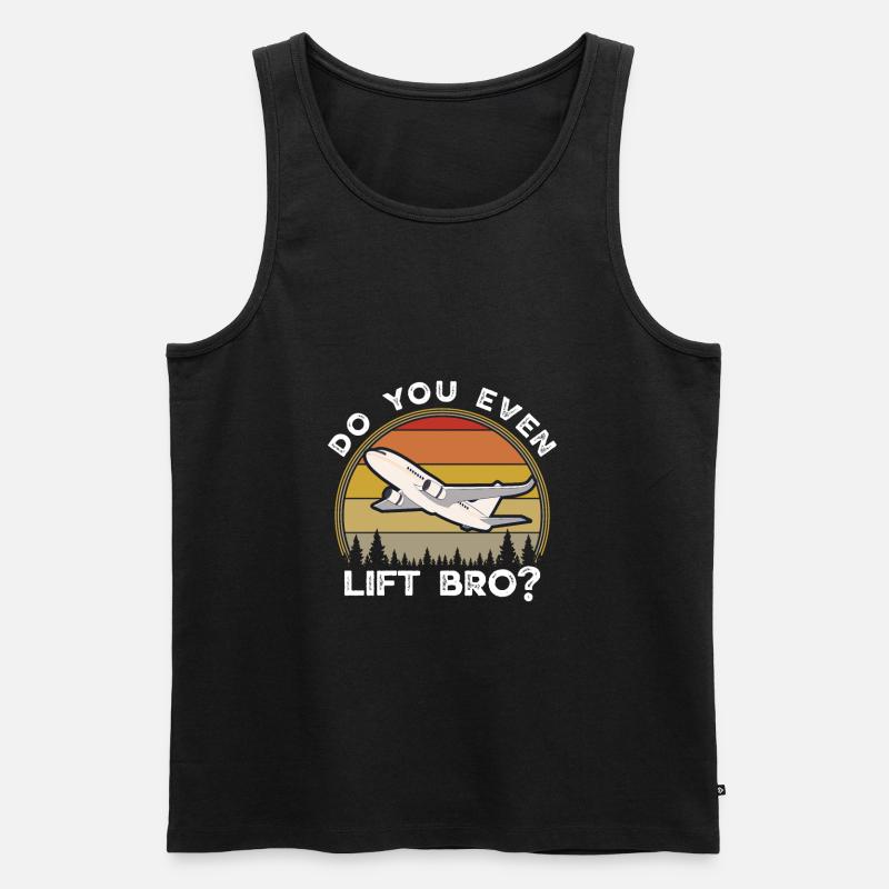 Flugzeugpilot Flugzeug Pilot - Männer Premium Bio Tank Top - Schwarz