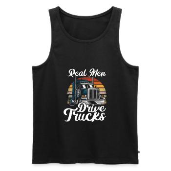 Truck Driver - Men's Premium Organic Tank Top - black - Front - AI Model Male 178 light (178cm)