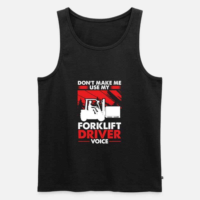 Staplerfahrer Gabelstaplerfahrer Geschenk - Männer Premium Bio Tank Top - Schwarz