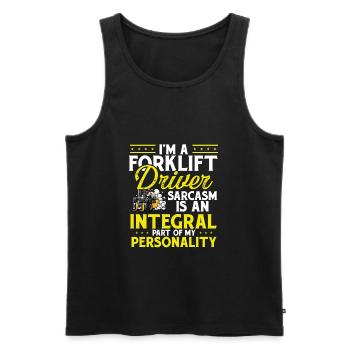 Gabelstaplerfahrer - Männer Premium Bio Tank Top - Schwarz - Vorne - Michal (187cm)