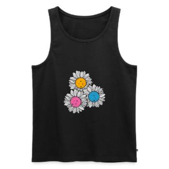 Pickleball Flower Gift - Men's Premium Organic Tank Top - black - Front - AI Model Male 178 light (178cm)