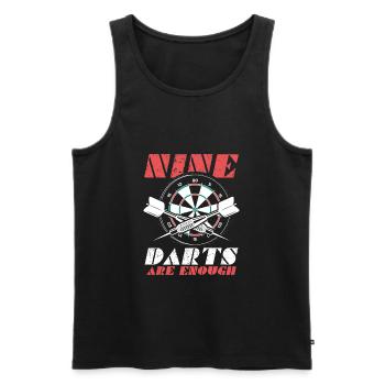Dartpfeil Dartscheibe Dartmannschaft Geschenkidee - Männer Premium Bio Tank Top - Schwarz - Vorne - Michal (187cm)