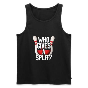 Who Gives A Split Bowling - Men's Premium Organic Tank Top - black - Front - AI Model Male 178 light (178cm)