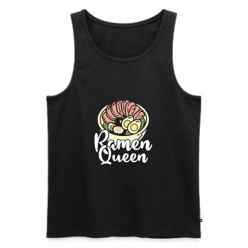 Ramen Queen - Men's Premium Organic Tank Top - black - Front - AI Model Male 178 light (178cm)