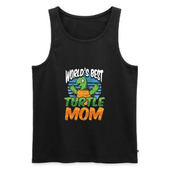 Turtle Mom Turtle Lover - Men's Premium Organic Tank Top - black - Front - AI Model Male 178 light (178cm)