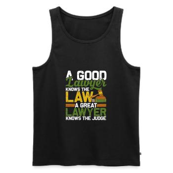 A Good Lawyer Knows The Law Great Barrister Judge - Men's Premium Organic Tank Top - black - Front - Michal (187cm)