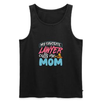 My Favorite Lawyer Calls Me Mom Mothers Day Gift - Men's Premium Organic Tank Top - black - Front - AI Model Male 178 light (178cm)