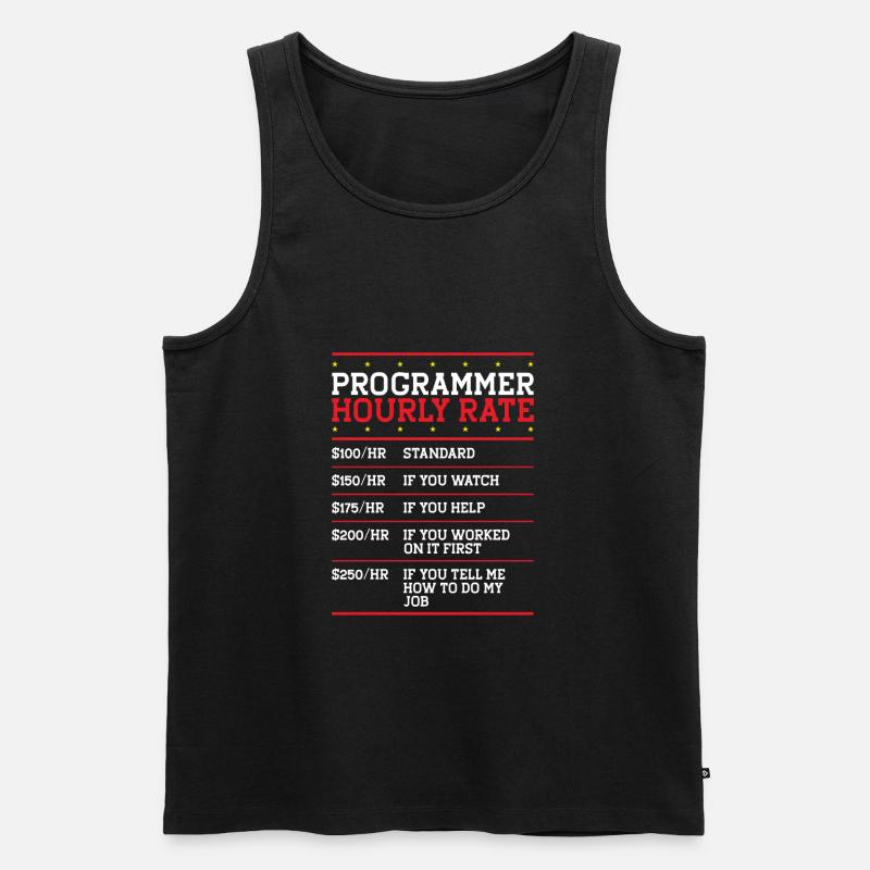 Programmierer Coder Code Computer - Männer Premium Bio Tank Top - Schwarz