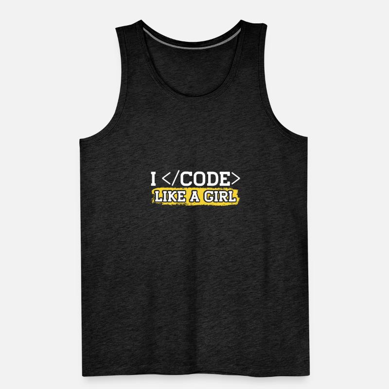 Codage comme une fille programmeur programmeur Coder Débardeur bio Premium Homme