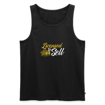 Licensed To Sell Realtor Real Estate Selling Agent - Men's Premium Organic Tank Top - black - Front - Michal (187cm)