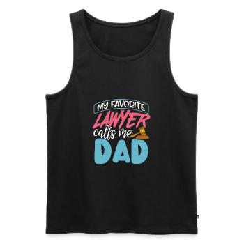 Mon avocat préféré m’appelle papa Mignon Fête des pères - Débardeur bio Premium Homme - noir - Devant - AI Model Male 178 light (178cm)