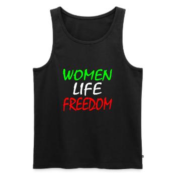 Women life freedom - Débardeur bio Premium Homme - noir - Devant - Michal (187cm)