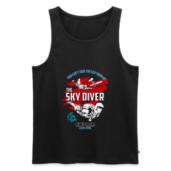 Sky Diving, Skydiving - Men's Premium Organic Tank Top - black - Front - AI Model Male 178 light (178cm)