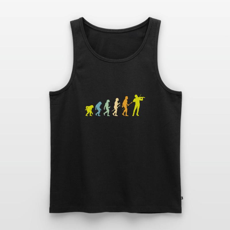 Violin Evolution Violin Violin Gift Men's Premium Organic Tank Top