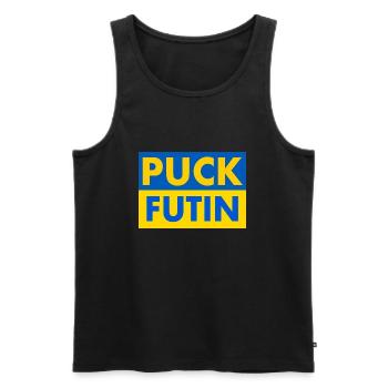 Puck futin - Débardeur bio Premium Homme - noir - Devant - AI Model Male 178 light (178cm)