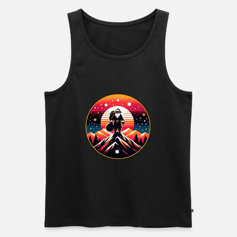 Weihnachtsmann im Gebirge - Männer Premium Bio Tank Top - undefined