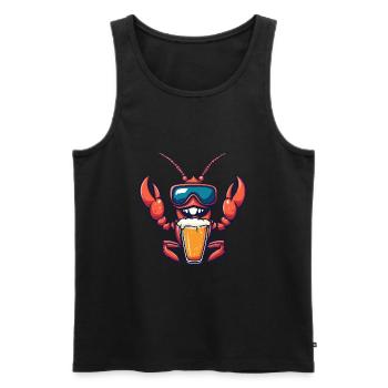 Crabe de homard Bière d’après-ski - Débardeur bio Premium Homme - noir - Devant - Michal (187cm)