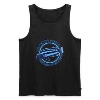 Cichlide Maingano Buntbarsch Malawi Mbuna Aquarium - Männer Premium Bio Tank Top - Schwarz - Vorne - Michal (187cm)