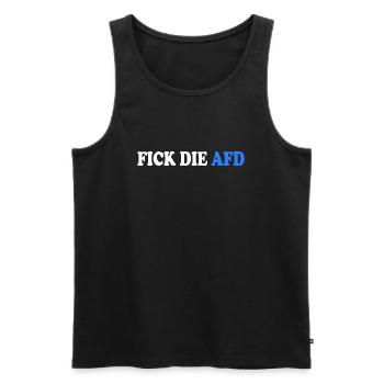 Fick die afd - Männer Premium Bio Tank Top - Schwarz - Vorne - AI Model Male 178 light (178cm)
