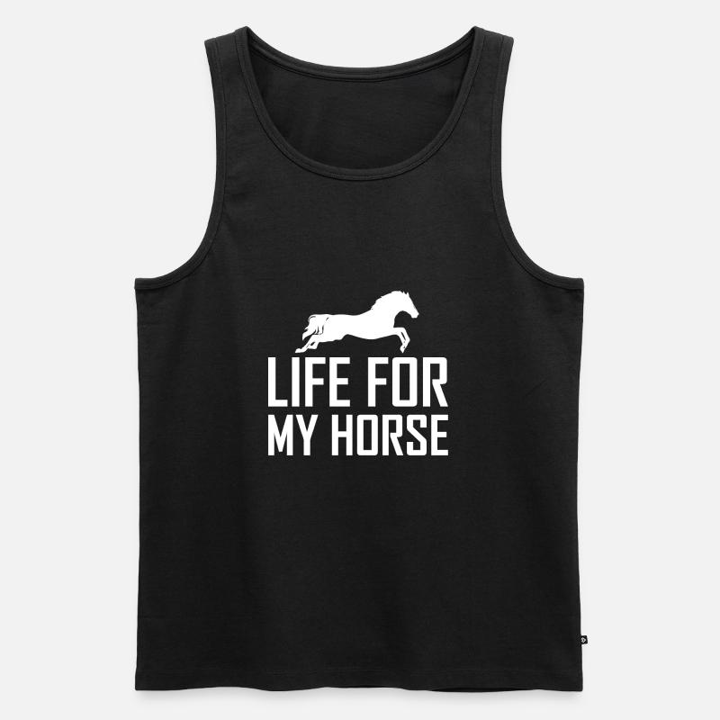 Reiten - Männer Premium Bio Tank Top - Schwarz