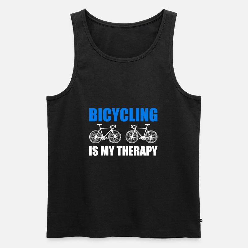 Fahrradfahren - Männer Premium Bio Tank Top - Schwarz