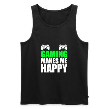 Gaming - Männer Premium Bio Tank Top - Schwarz - Vorne - Michal (187cm)