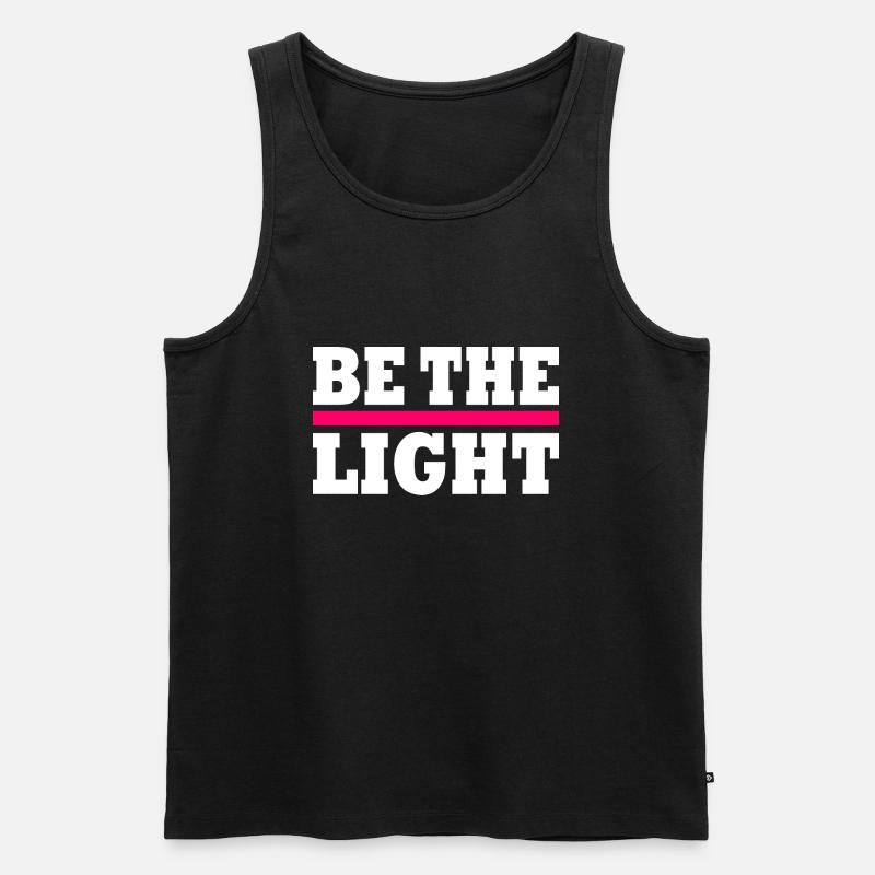 Be the light - Männer Premium Bio Tank Top - Schwarz