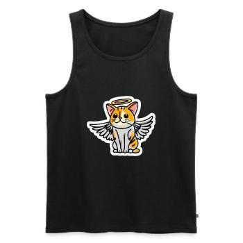 Katze - Männer Premium Bio Tank Top - Schwarz - Vorne - Michal (187cm)