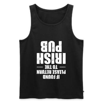 Irish Pub Party St Paddy's Gift - Men's Premium Organic Tank Top - black - Front - AI Model Male 178 light (178cm)