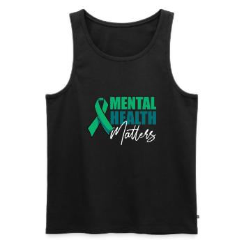 Mental Health Matters Bewusstsein Gesundheit - Männer Premium Bio Tank Top - Schwarz - Vorne - Michal (187cm)