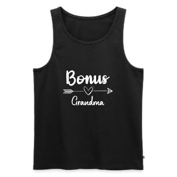Cadeau amusant pour grand-mère - Débardeur bio Premium Homme - noir - Devant - Michal (187cm)