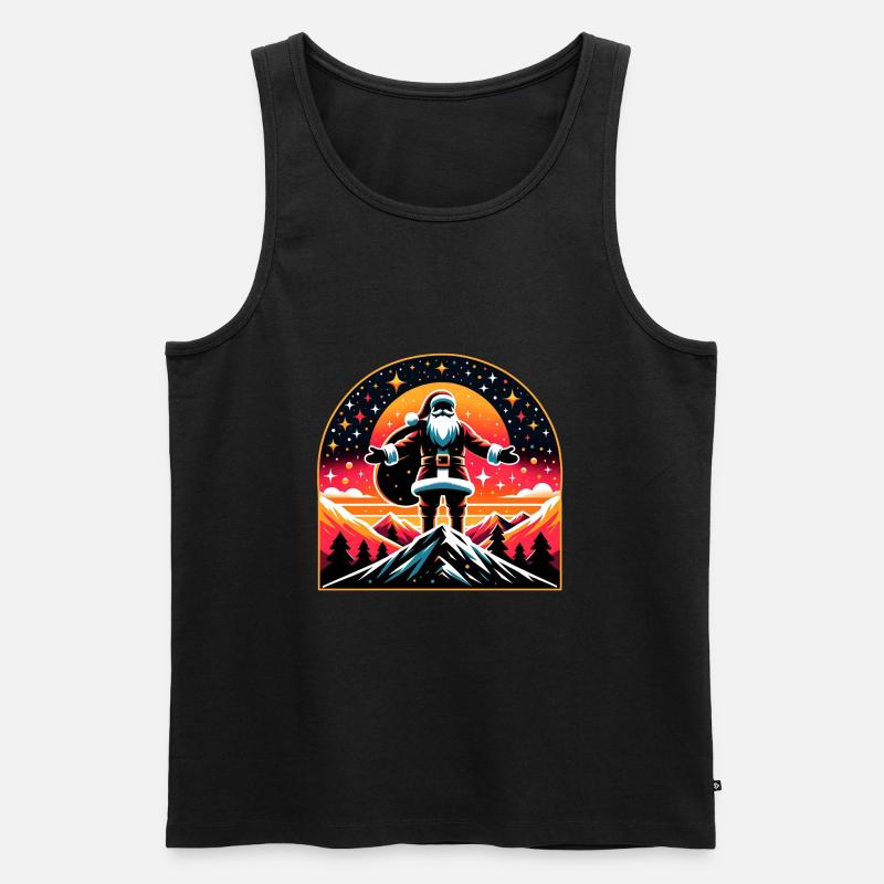 Weihnachtsmann im Gebirge - Männer Premium Bio Tank Top - undefined