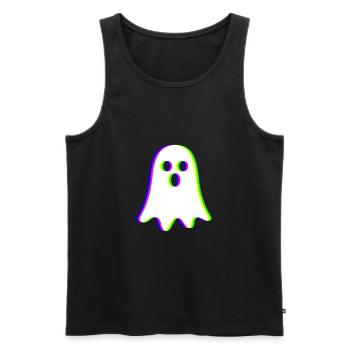 EDM Trikolor - Kleiner Geist - Glitch - Rave style - Männer Premium Bio Tank Top - Schwarz - Vorne - AI Model Male 178 light (178cm)
