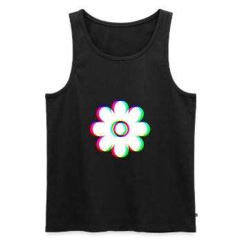 EDM Tricolore - Blossom 2 - Glitch - Style Rave - Débardeur bio Premium Homme - noir - Devant - Michal (187cm)