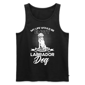 Haustier Labrador Mama Hund Labrador - Männer Premium Bio Tank Top - Schwarz - Vorne - Michal (187cm)