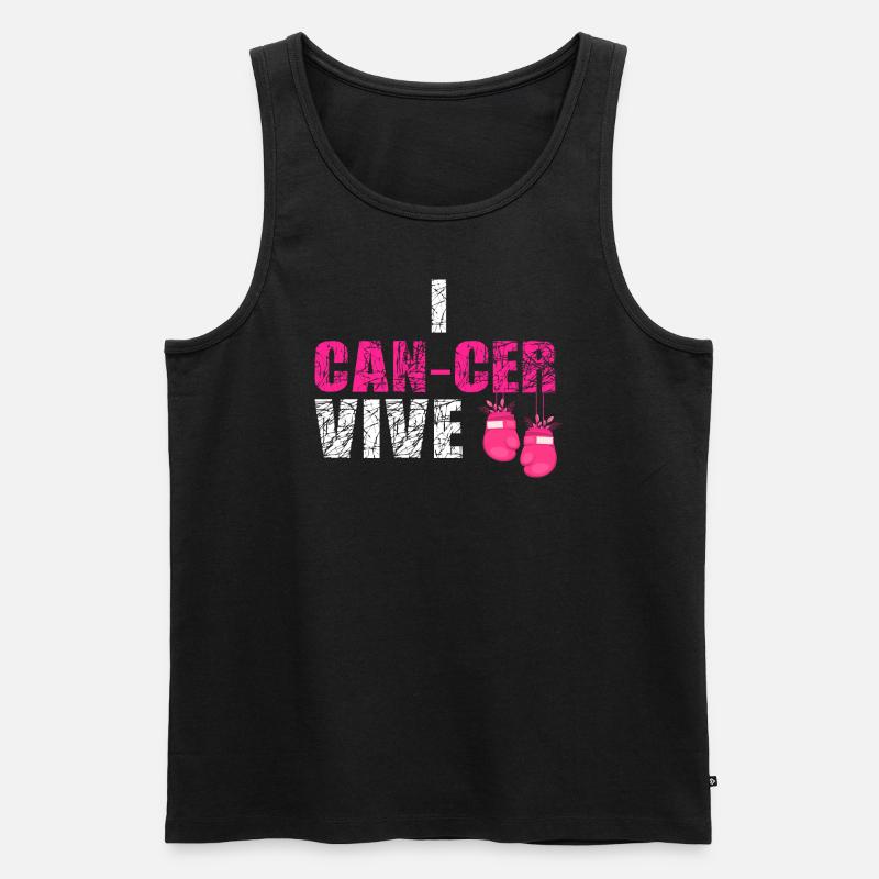 Brustkrebs Brustkrebs Loop - Männer Premium Bio Tank Top - Schwarz