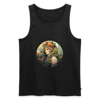 Mother Nature Mother Earth Nature Goddess Femininity 3 - Men's Premium Organic Tank Top - black - Front - AI Model Male 178 light (178cm)