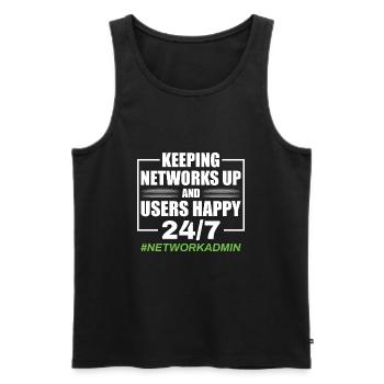 Network Administrator Network Engineer - Men's Premium Organic Tank Top - black - Front - AI Model Male 178 light (178cm)