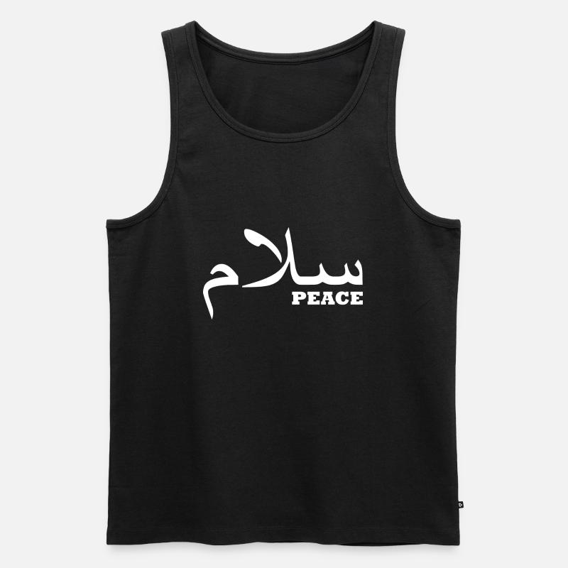 Frieden auf arabisch - Männer Premium Bio Tank Top - Schwarz