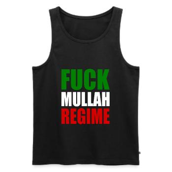Fuck mullah regime iran - Männer Premium Bio Tank Top - Schwarz - Vorne - Michal (187cm)
