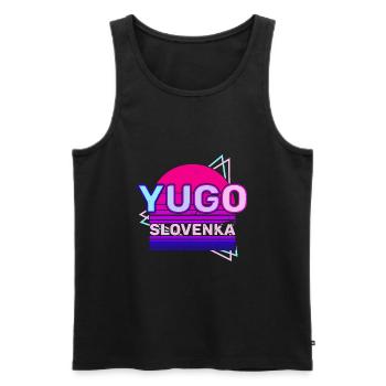 Jugoslavija Yougoslavie Jugo Tito SFRJ Jugoslawien - Débardeur bio Premium Homme - noir - Devant - AI Model Male 178 light (178cm)