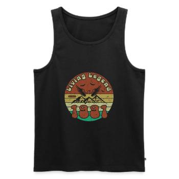 33rd Birthday Living Legend since VIN 1991 - Men's Premium Organic Tank Top - black - Front - AI Model Male 178 light (178cm)