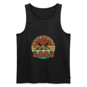 19th Birthday Living Legend since VIN 2005 - Men's Premium Organic Tank Top - black - Front - AI Model Male 178 light (178cm)