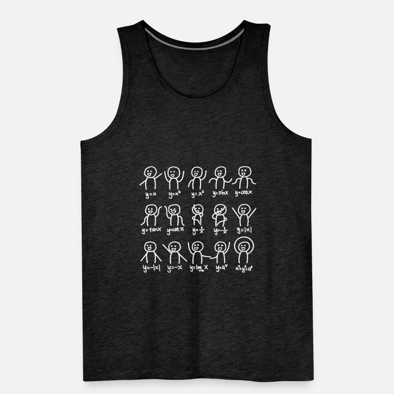 Algèbre Dance Funny Graph Figures Math Equation T- Débardeur bio Premium Homme